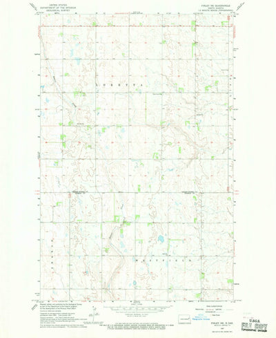 United States Geological Survey Finley NE, ND (1967, 24000-Scale) digital map