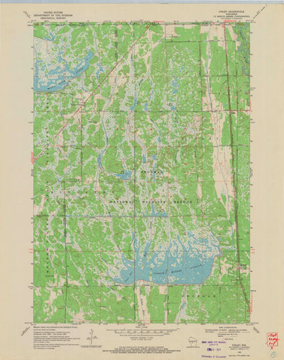 United States Geological Survey Finley, WI (1969, 24000-Scale) digital map