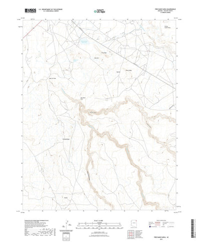 United States Geological Survey Fire Dance Mesa, AZ (2021, 24000-Scale) digital map