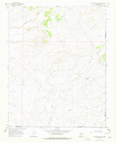 United States Geological Survey Fire Rock Well, NM (1966, 24000-Scale) digital map