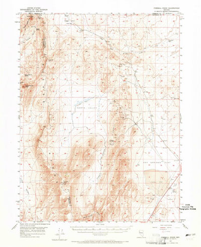 United States Geological Survey Fireball Ridge, NV (1957, 62500-Scale) digital map