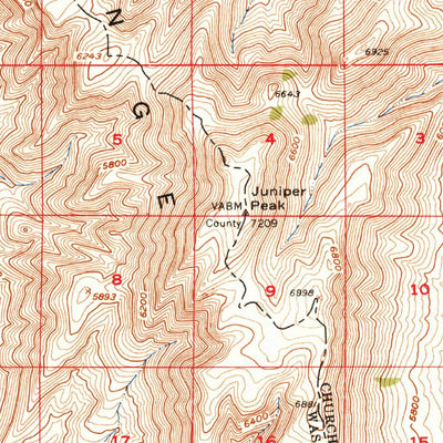 United States Geological Survey Fireball Ridge, NV (1957, 62500-Scale) digital map