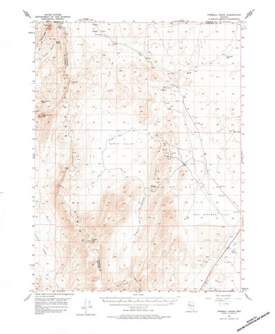United States Geological Survey Fireball Ridge, NV (1967, 62500-Scale) digital map