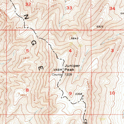United States Geological Survey Fireball Ridge, NV (1967, 62500-Scale) digital map