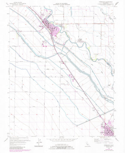 United States Geological Survey Firebaugh, CA (1956, 24000-Scale) digital map