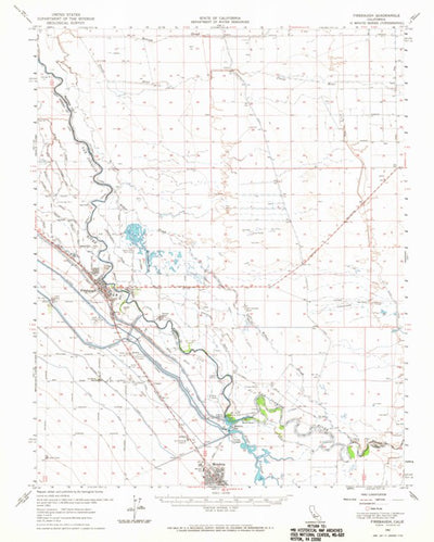 United States Geological Survey Firebaugh, CA (1962, 62500-Scale) digital map