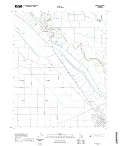 United States Geological Survey Firebaugh, CA (2021, 24000-Scale) digital map