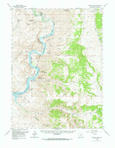 United States Geological Survey Firehole Basin, WY (1966, 62500-Scale) digital map