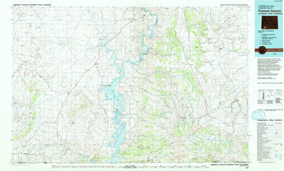United States Geological Survey Firehole Canyon, WY-UT-CO (1980, 100000-Scale) digital map