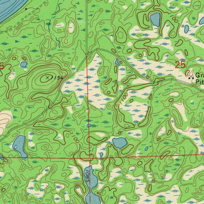 United States Geological Survey Fireside Lakes, WI (1972, 24000-Scale) digital map