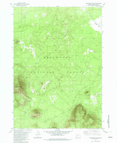 United States Geological Survey Firestone Butte, OR (1982, 24000-Scale) digital map