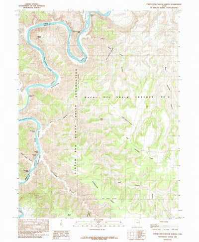 United States Geological Survey Firewater Canyon North, UT (1985, 24000-Scale) digital map