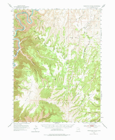 United States Geological Survey Firewater Canyon, UT (1953, 62500-Scale) digital map