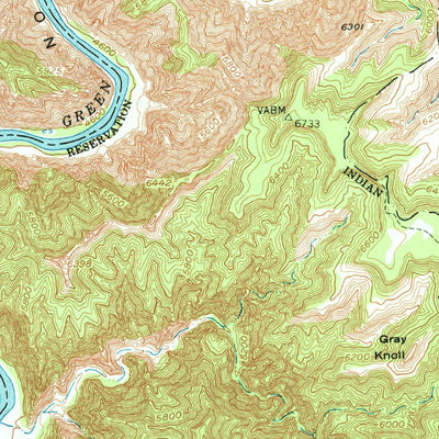United States Geological Survey Firewater Canyon, UT (1953, 62500-Scale) digital map