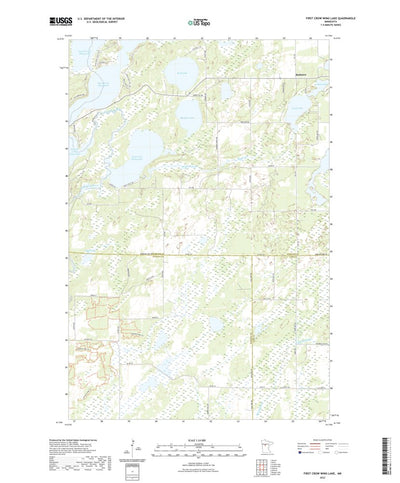 United States Geological Survey First Crow Wing Lake, MN (2022, 24000-Scale) digital map