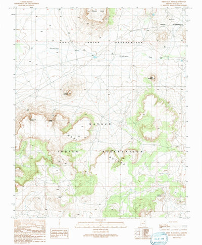 United States Geological Survey First Flat Mesa, AZ (1991, 24000-Scale) digital map