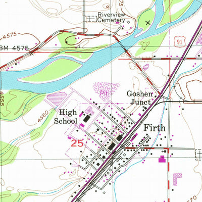 United States Geological Survey Firth, ID (1955, 24000-Scale) digital map