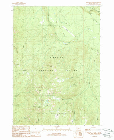 United States Geological Survey Fish Creek Desert, OR (1989, 24000-Scale) digital map