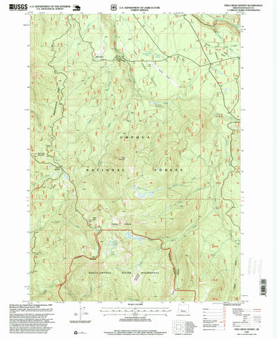 United States Geological Survey Fish Creek Desert, OR (1997, 24000-Scale) digital map