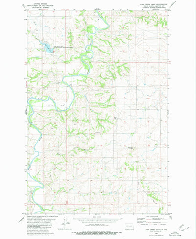 United States Geological Survey Fish Creek Lake, ND (1980, 24000-Scale) digital map