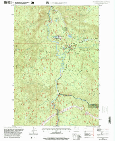 United States Geological Survey Fish Creek Mountain, OR (1997, 24000-Scale) digital map