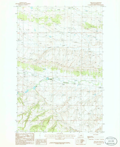 United States Geological Survey Fish Dam, MT (1986, 24000-Scale) digital map