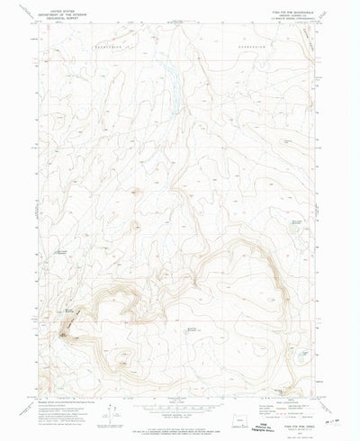 United States Geological Survey Fish Fin Rim, OR (1971, 24000-Scale) digital map