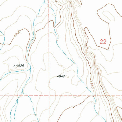 United States Geological Survey Fish Fin Rim, OR (1971, 24000-Scale) digital map