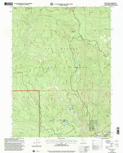 United States Geological Survey Fish Lake, CA (1997, 24000-Scale) digital map