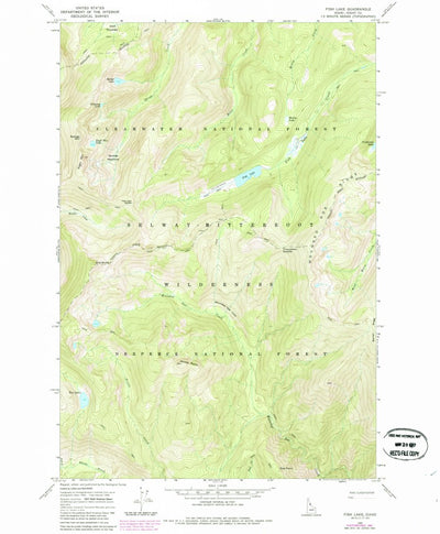 United States Geological Survey Fish Lake, ID (1966, 24000-Scale) digital map