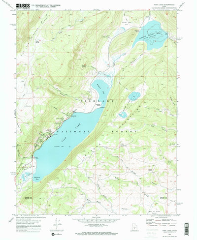 United States Geological Survey Fish Lake, UT (1968, 24000-Scale) digital map