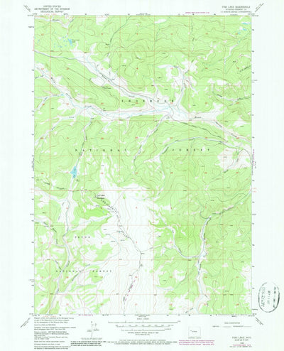United States Geological Survey Fish Lake, WY (1956, 24000-Scale) digital map