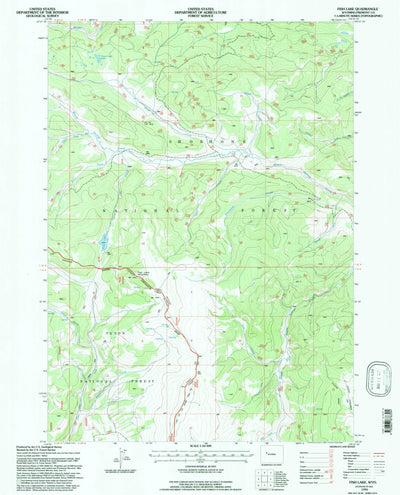 United States Geological Survey Fish Lake, WY (1991, 24000-Scale) digital map