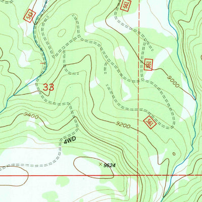 United States Geological Survey Fish Lake, WY (1991, 24000-Scale) digital map