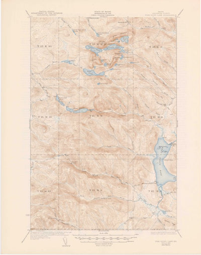 United States Geological Survey Fish River Lake, ME (1935, 62500-Scale) digital map