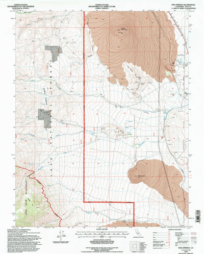 United States Geological Survey Fish Springs, CA (1994, 24000-Scale) digital map