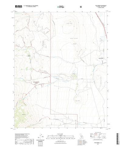 United States Geological Survey Fish Springs, CA (2021, 24000-Scale) digital map