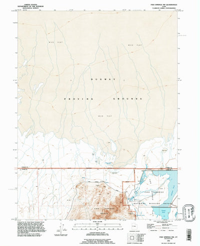 United States Geological Survey Fish Springs NW, UT (1993, 24000-Scale) digital map