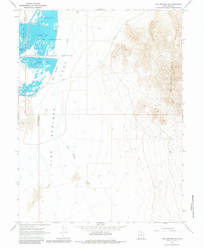 United States Geological Survey Fish Springs SE, UT (1967, 24000-Scale) digital map