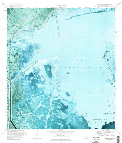 United States Geological Survey Fisheating Bay, FL (1971, 24000-Scale) digital map