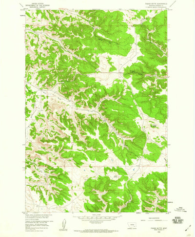 United States Geological Survey Fisher Butte, MT (1958, 24000-Scale) digital map