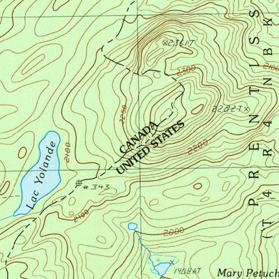 United States Geological Survey Fisher Ponds, ME (1989, 24000-Scale) digital map