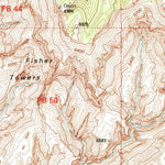 United States Geological Survey Fisher Towers, UT (2001, 24000-Scale) digital map