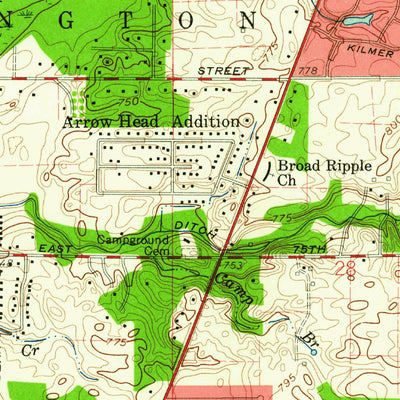 United States Geological Survey Fishers, IN (1959, 24000-Scale) digital map