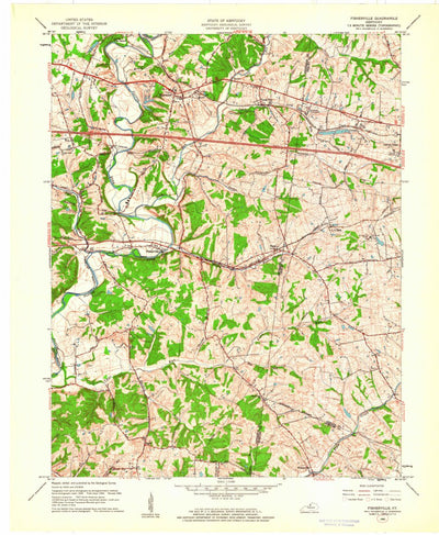 United States Geological Survey Fisherville, KY (1960, 24000-Scale) digital map
