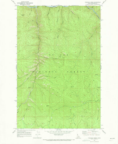 United States Geological Survey Fishhook Creek, ID (1969, 24000-Scale) digital map