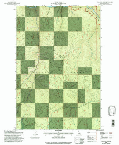 United States Geological Survey Fishhook Creek, ID (1995, 24000-Scale) digital map