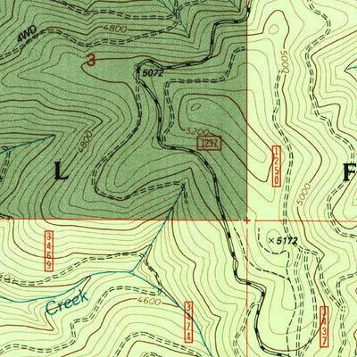 United States Geological Survey Fishhook Creek, ID (1995, 24000-Scale) digital map