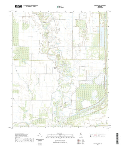 United States Geological Survey Fishhook Lake, MS (2020, 24000-Scale) digital map