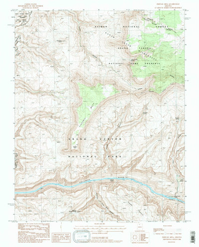 United States Geological Survey Fishtail Mesa, AZ (1988, 24000-Scale) digital map